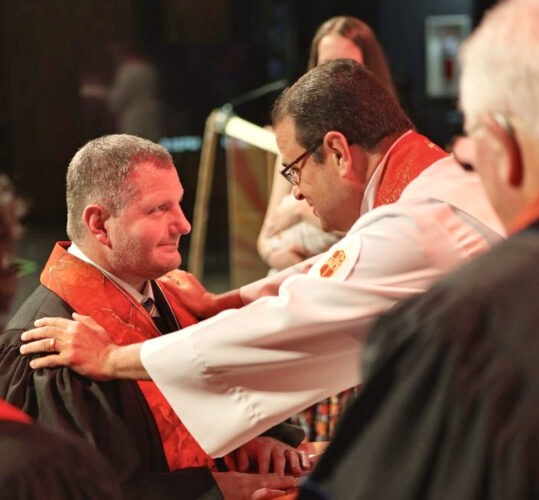 Covenant welcomes new pastor; Frear ordained as elder